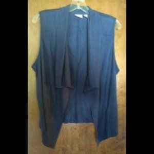 Chico's Navy Blue Suede Vest
